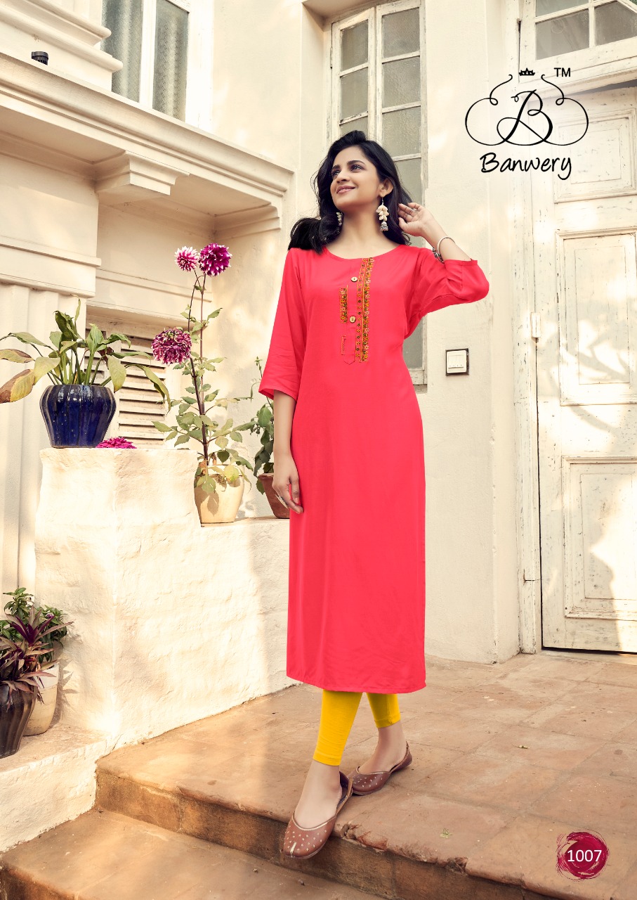 Banwery Launching Mohini Designer Readymade Kurtis Wholesale In Surat