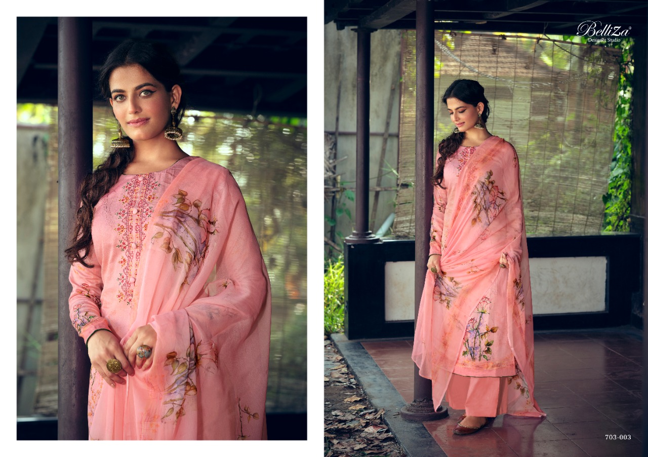 Belliza Presents Floris Fancy Digital Dress Material