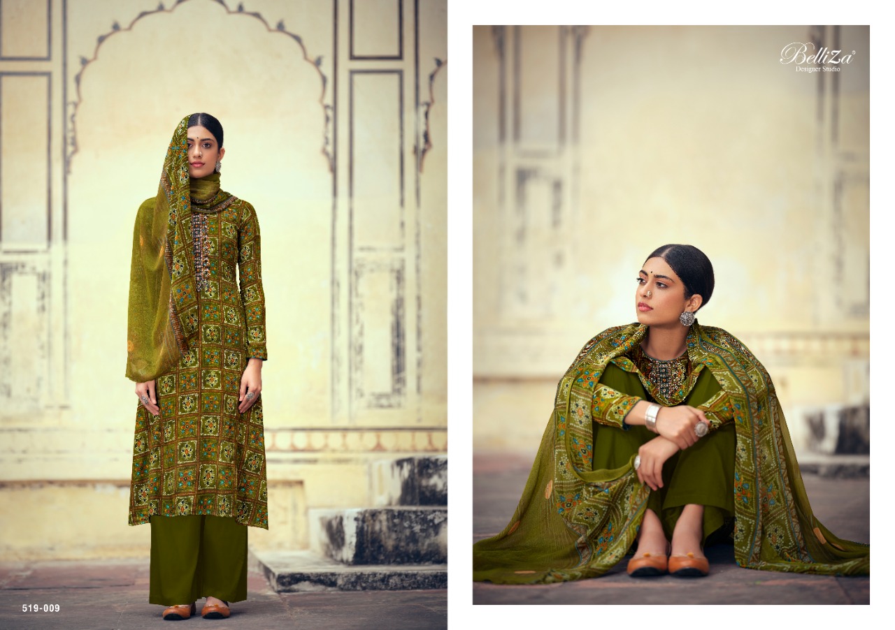Belliza Presents Mystic  Designer Dress Material Collection