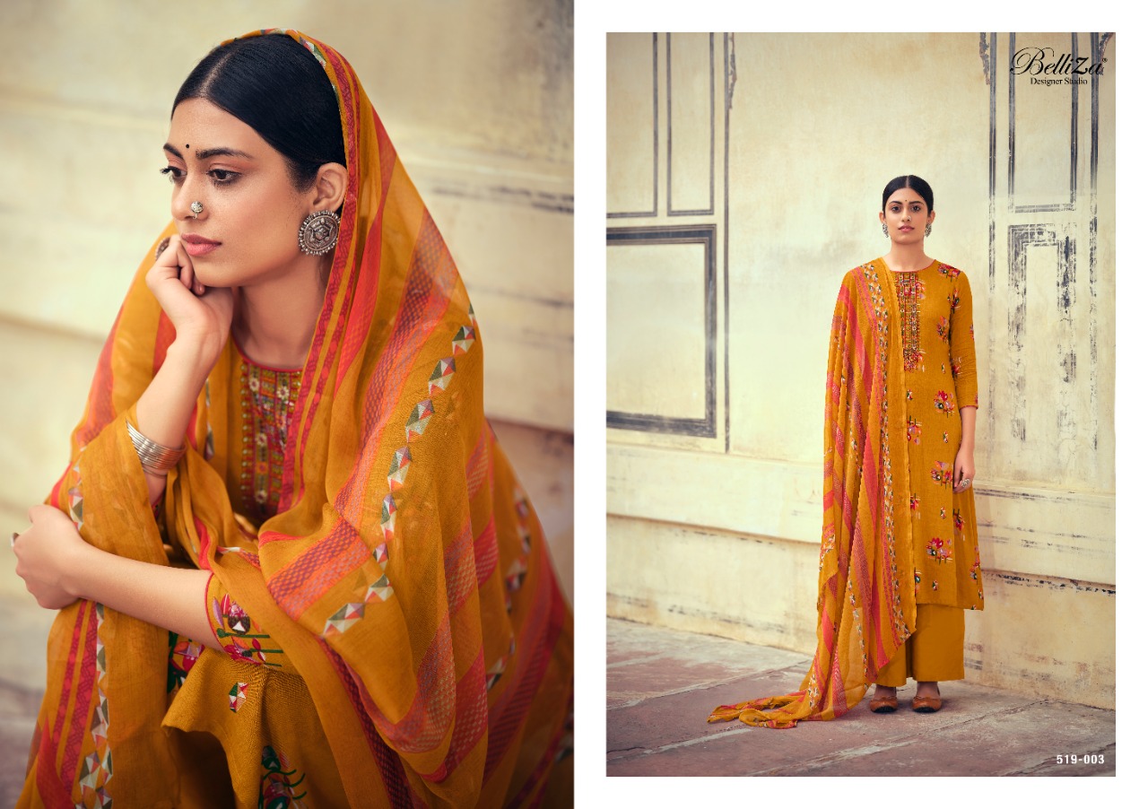 Belliza Presents Mystic  Designer Dress Material Collection