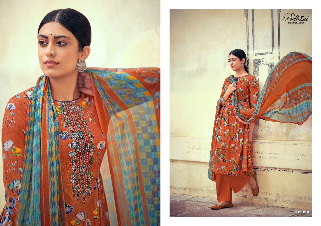 Belliza Presents Mystic  Designer Dress Material Collection