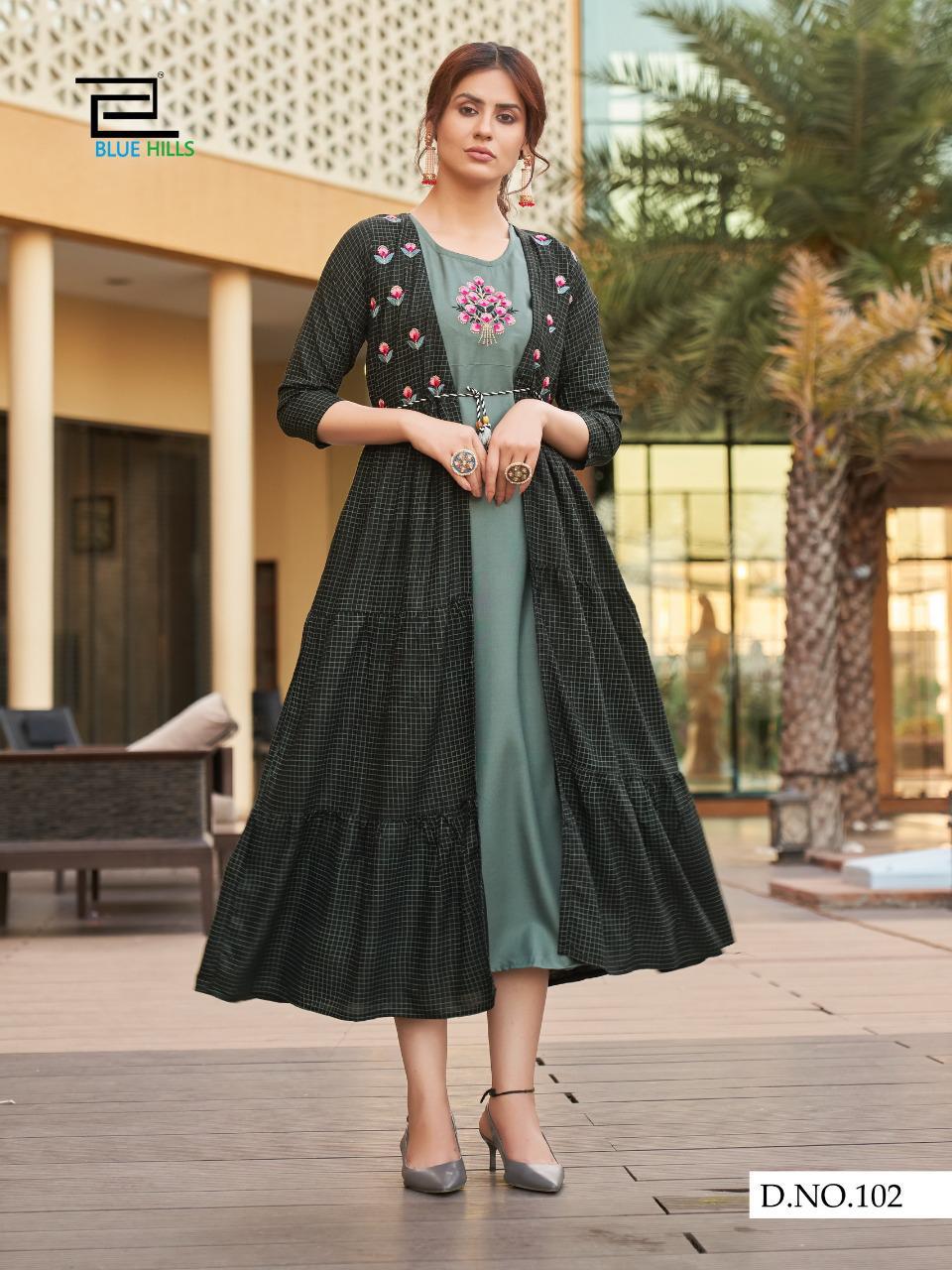 Blue Hills Festival Style Vol 1 Designer Long Kurtis Collection