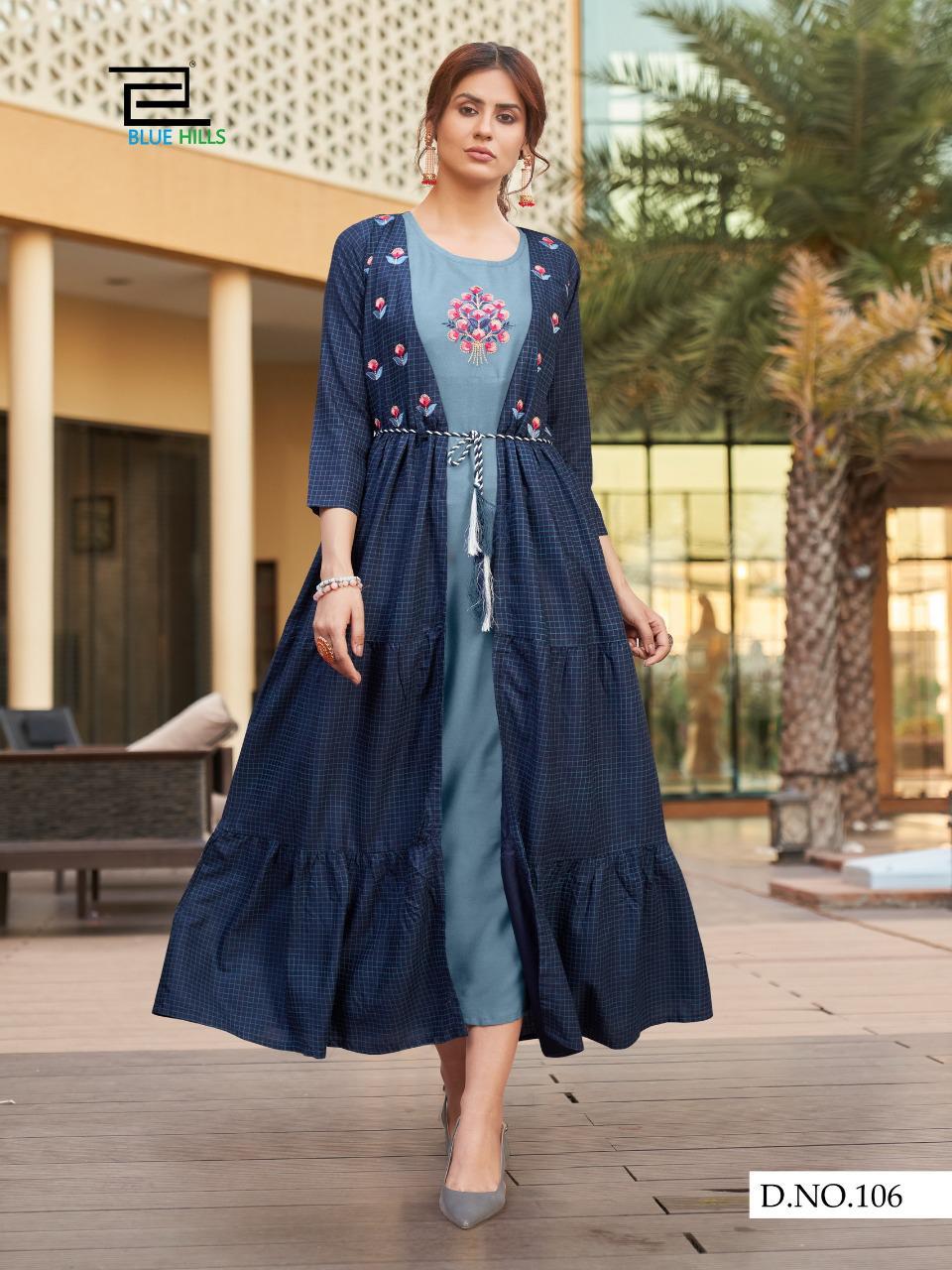 Rayon Printed Latest New Designer Fancy Long Kurti, 3/4th Sleeves at Rs 400  in Surat