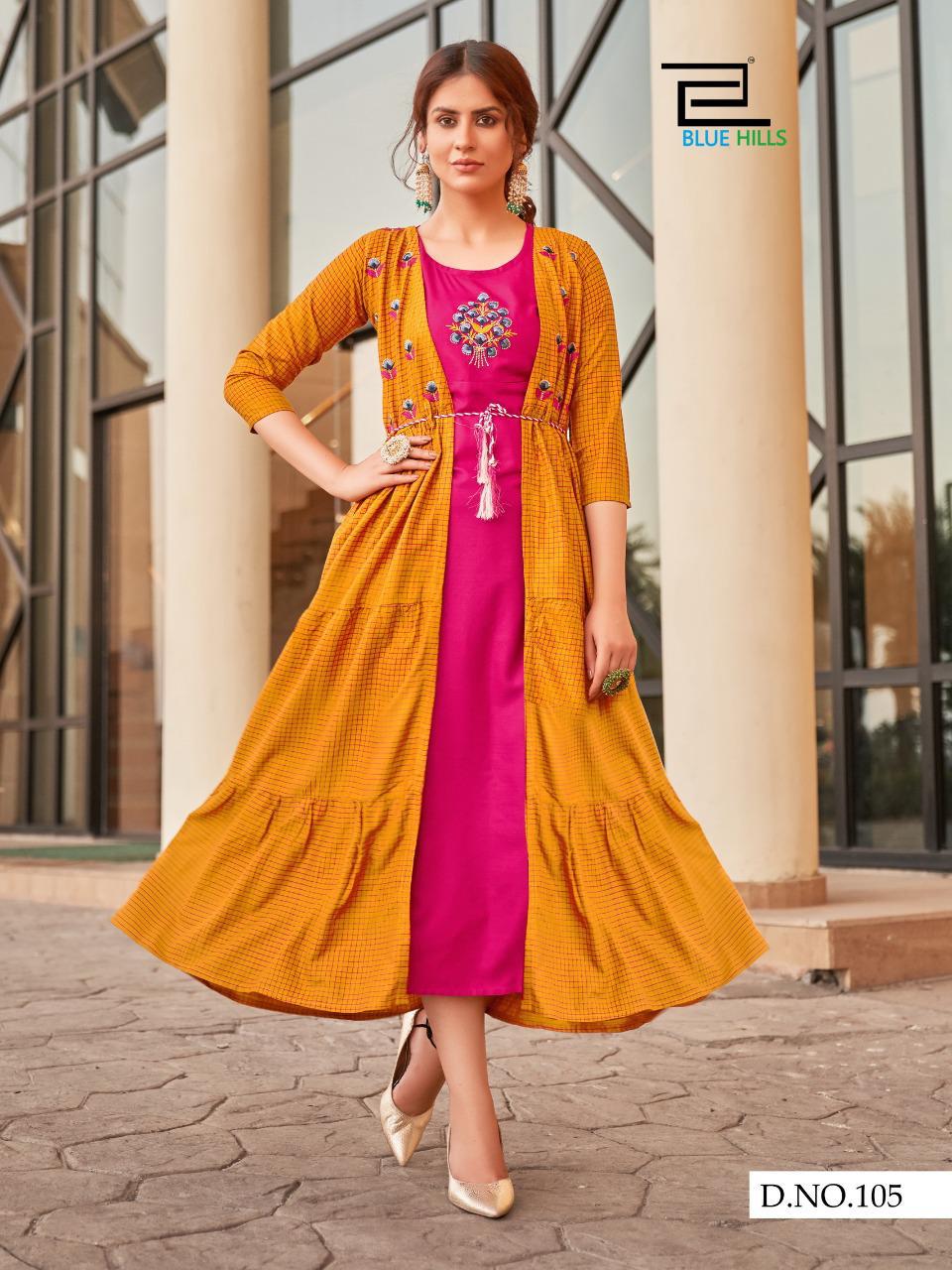 Blue Hills Festival Style Vol 1 Designer Long Kurtis Collection