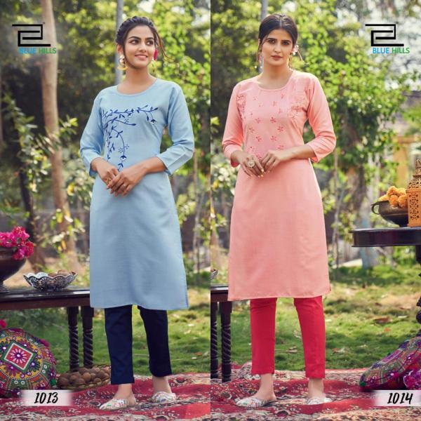 Blue Hills Instagram Kurti Wholesale Catalog 18  Colors Buy