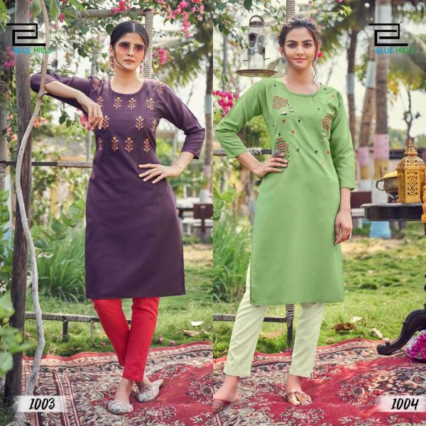 Blue Hills Instagram Kurti Wholesale Catalog 18  Colors Buy