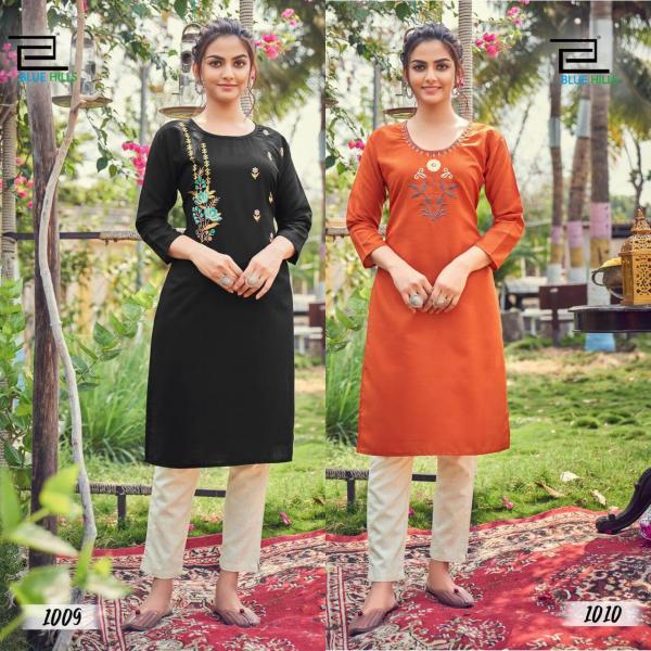 Blue Hills Instagram Kurti Wholesale Catalog 18  Colors Buy