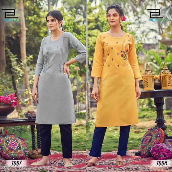 Blue Hills Instagram Kurti Wholesale Catalog 18  Colors Buy