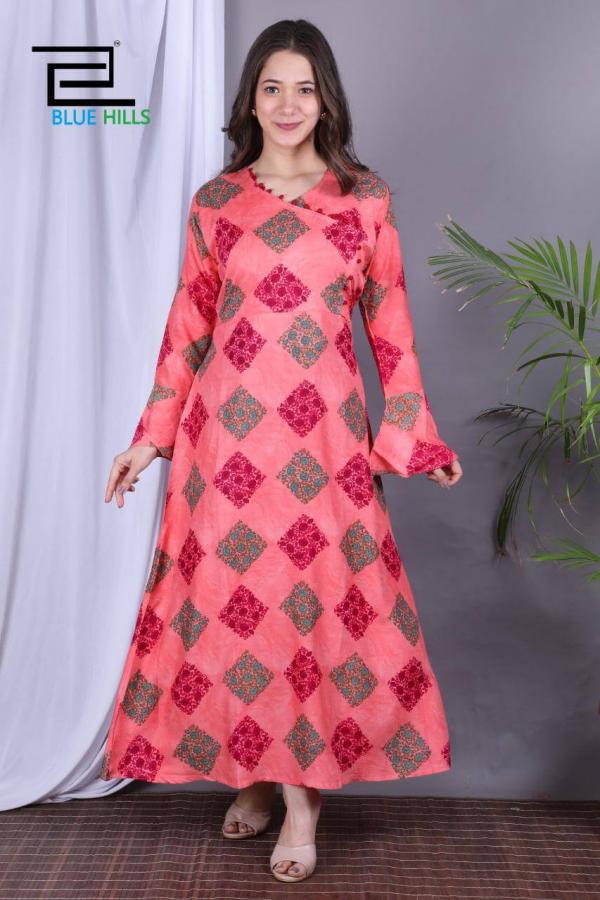 Blue Hills Presents Maze Printed Long Kurti Collection