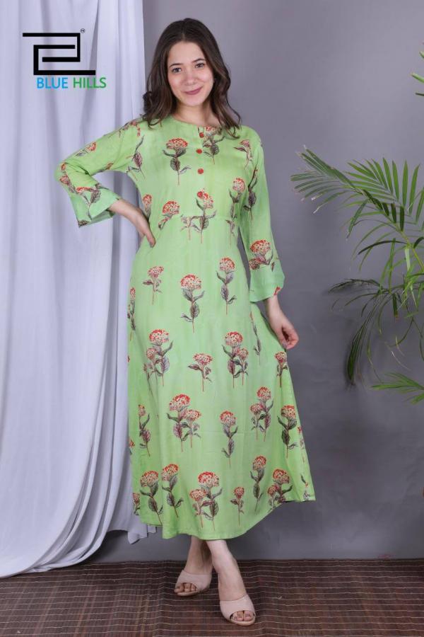 Blue Hills Presents Maze Printed Long Kurti Collection