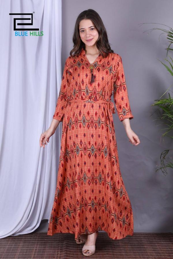 Blue Hills Presents Maze Printed Long Kurti Collection