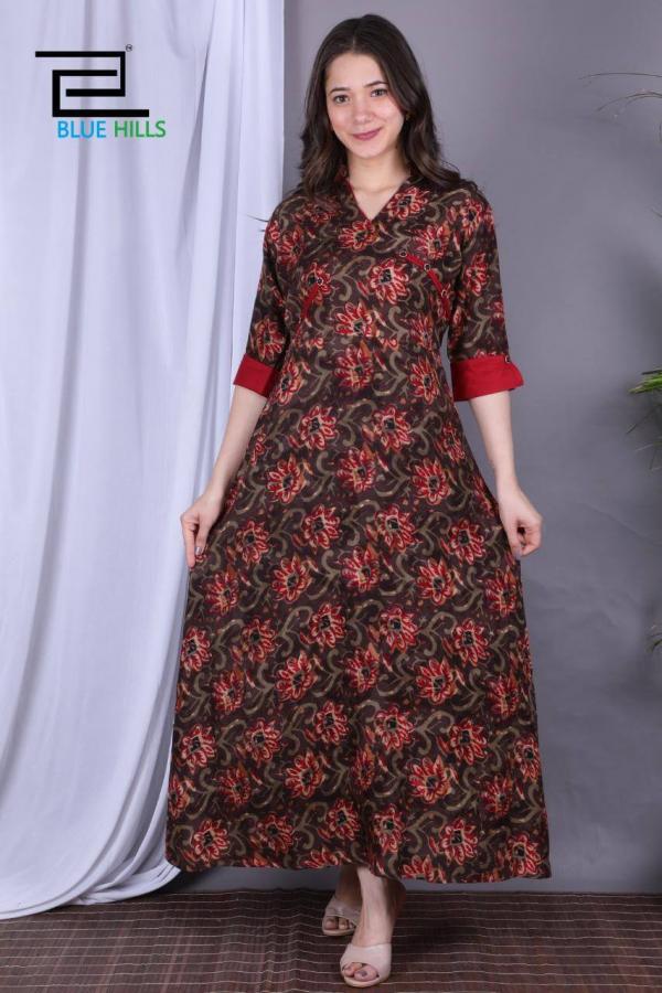 Blue Hills Presents Maze Printed Long Kurti Collection