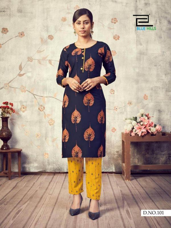 Blue Hills Presents Jasmine Casual Wear Kurti With Bottom  Collection
