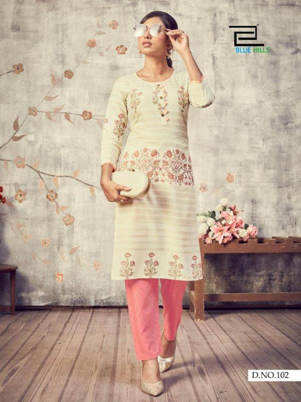 Blue Hills Presents Jasmine Casual Wear Kurti With Bottom  Collection