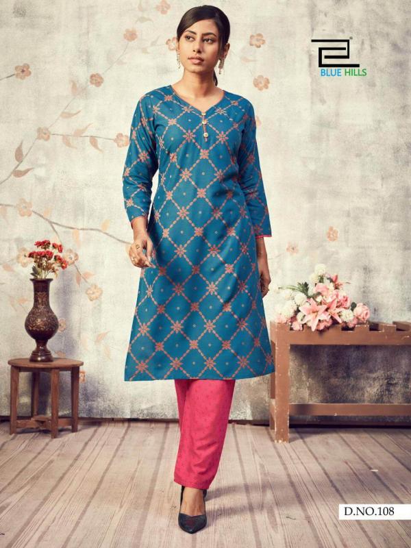 Blue Hills Presents Jasmine Casual Wear Kurti With Bottom  Collection