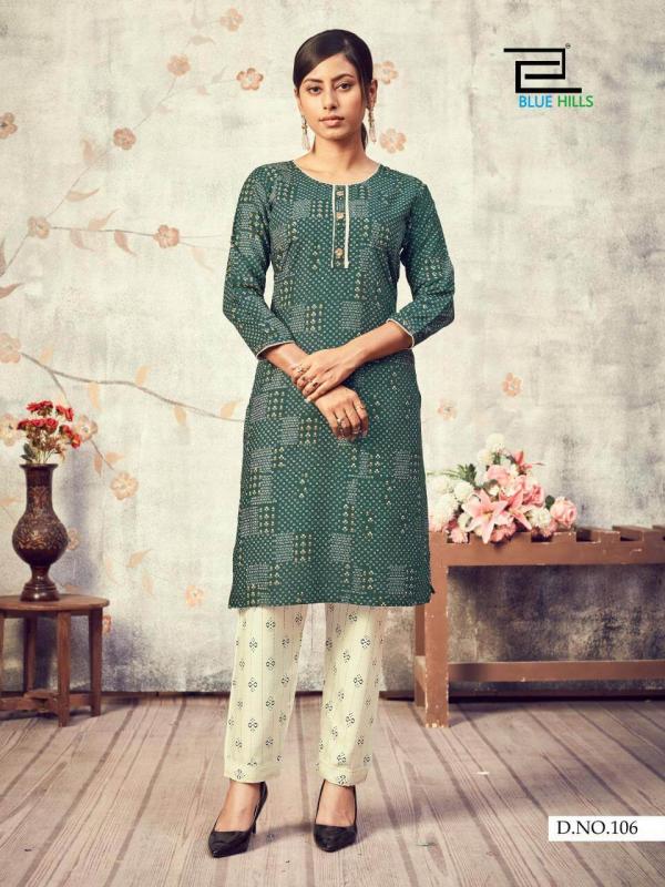 Blue Hills Presents Jasmine Casual Wear Kurti With Bottom  Collection