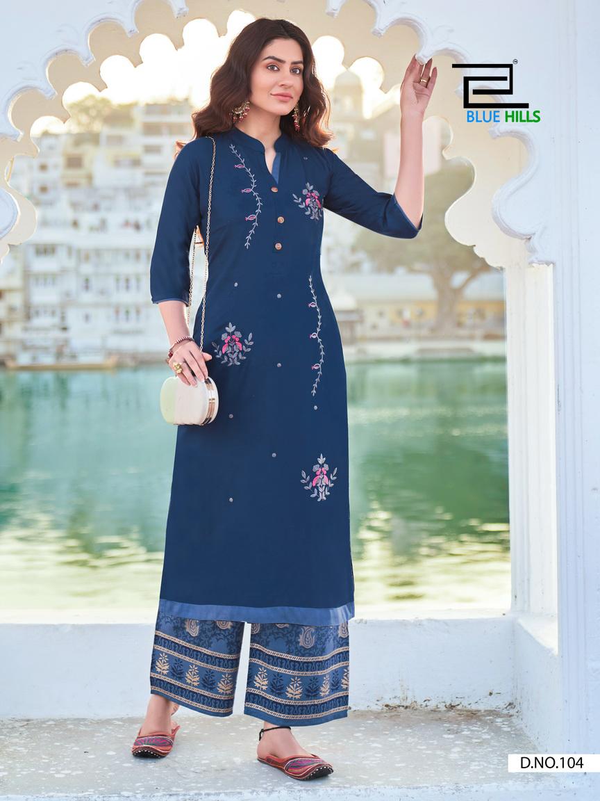 Blue Hills Presents Party Women Ethnic Wear Kurti With Bottom Collection