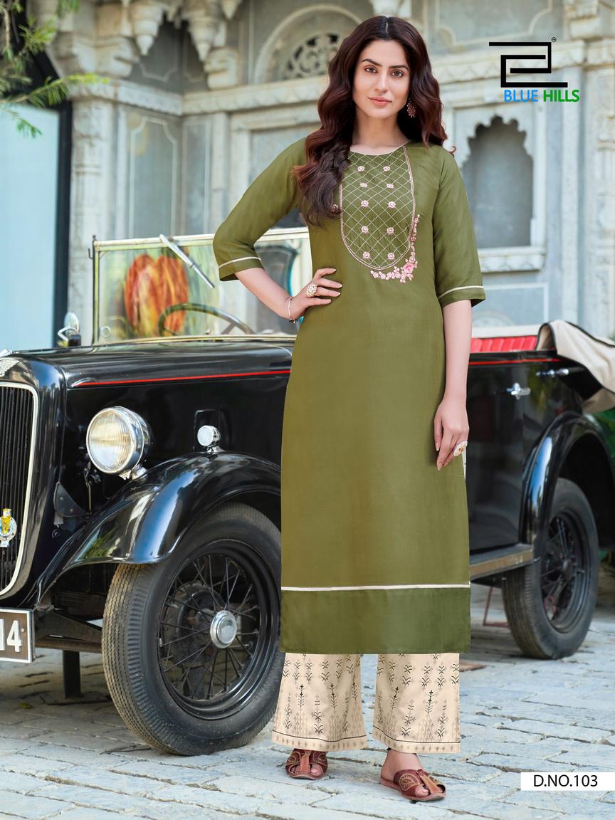 Blue Hills Presents Party Women Ethnic Wear Kurti With Bottom Collection