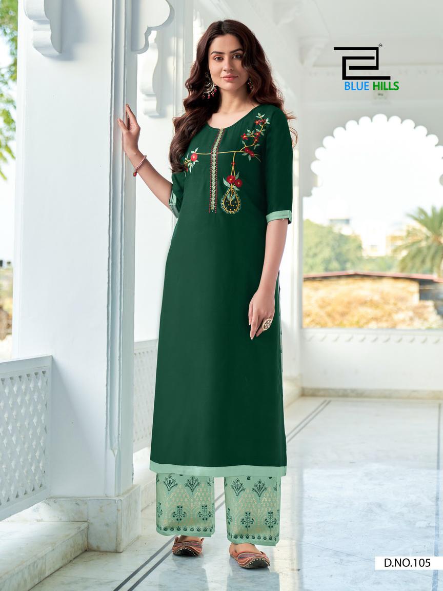 Blue Hills Presents Party Women Ethnic Wear Kurti With Bottom Collection