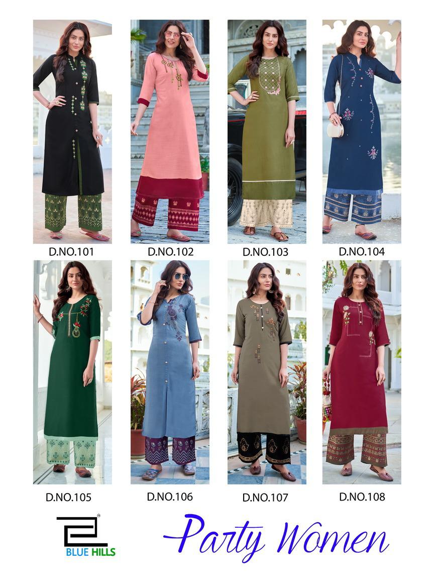 Blue Hills Presents Party Women Ethnic Wear Kurti With Bottom Collection