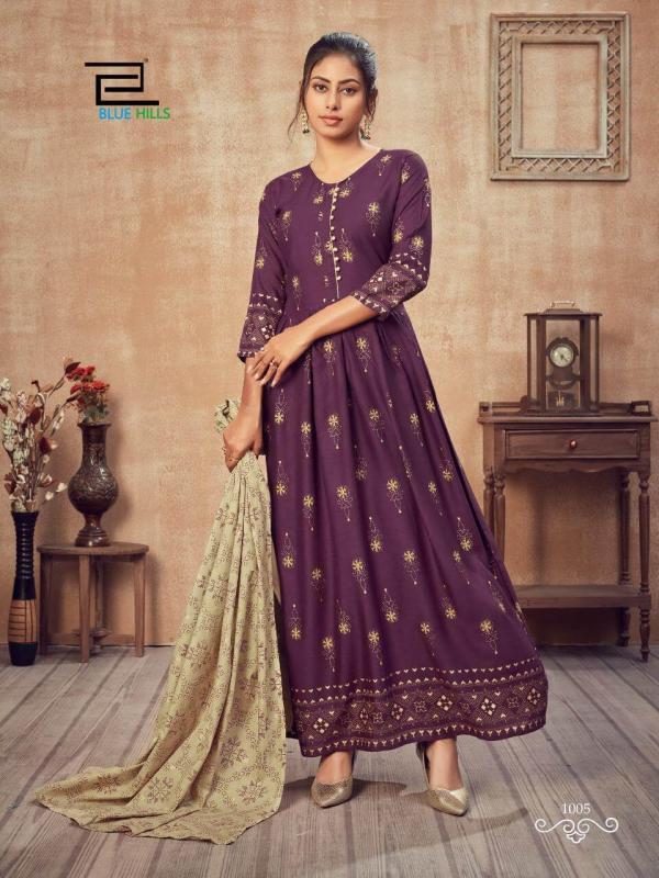Blue Hills Presents  Soul Mate  Designer  Kurtis With Dupatta  Collection
