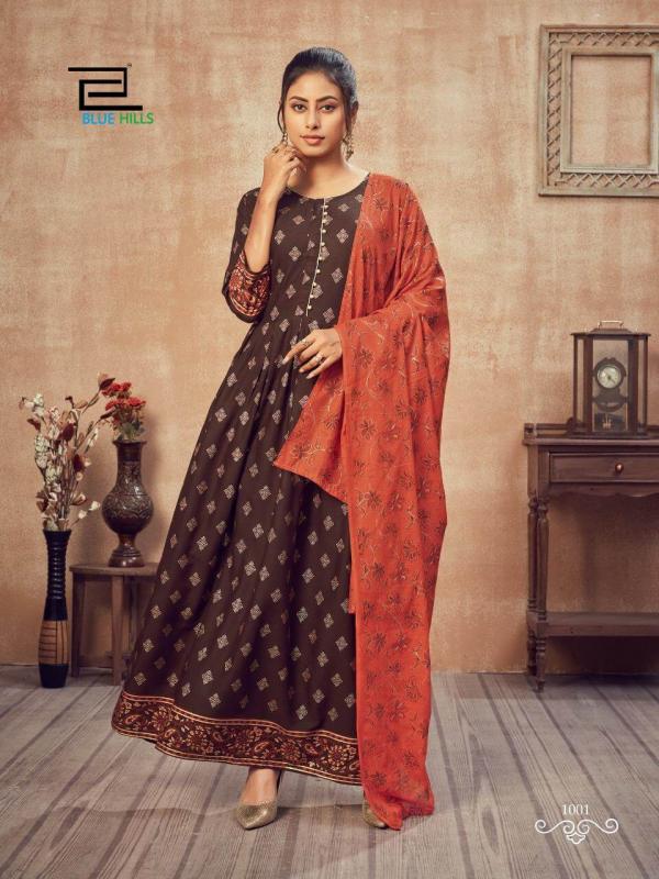 Blue Hills Presents  Soul Mate  Designer  Kurtis With Dupatta  Collection