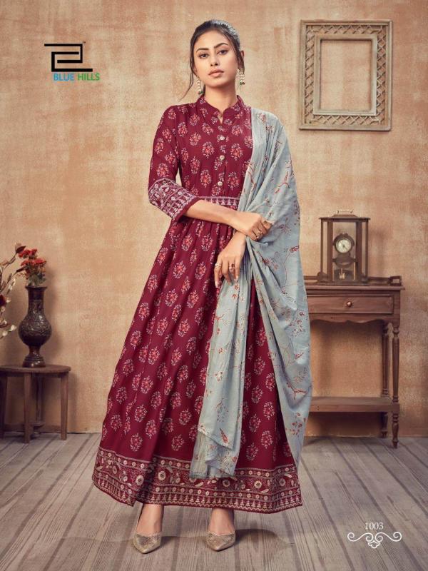 Blue Hills Presents  Soul Mate  Designer  Kurtis With Dupatta  Collection