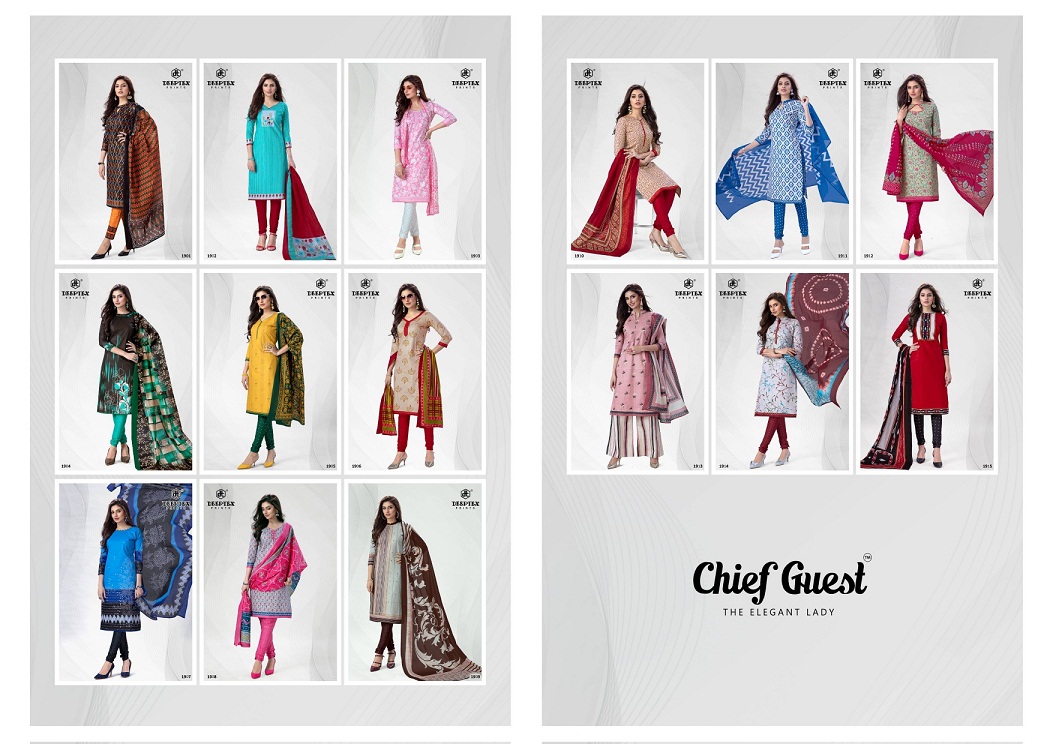 Deeptex Presents Chief Guest Vol 19 Cotton Dress Materials