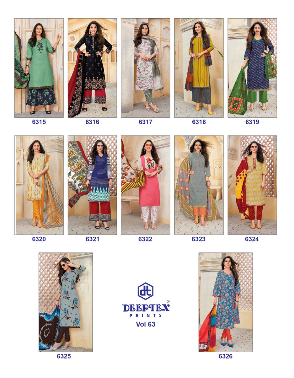 Deeptex Presents Miss India Vol 63 Cotton Dress Material Collection