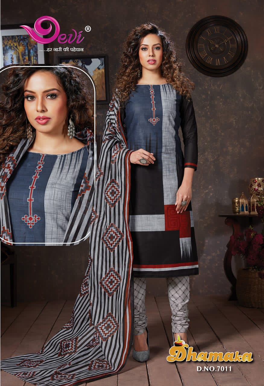 Devi Launching Dhamaka  Vol 7  Printed Cotton Dress Material