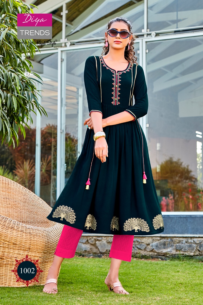 Diya Trends Presents Summer Beauty Vol 1 Printed Anarkali Kurtis Collection