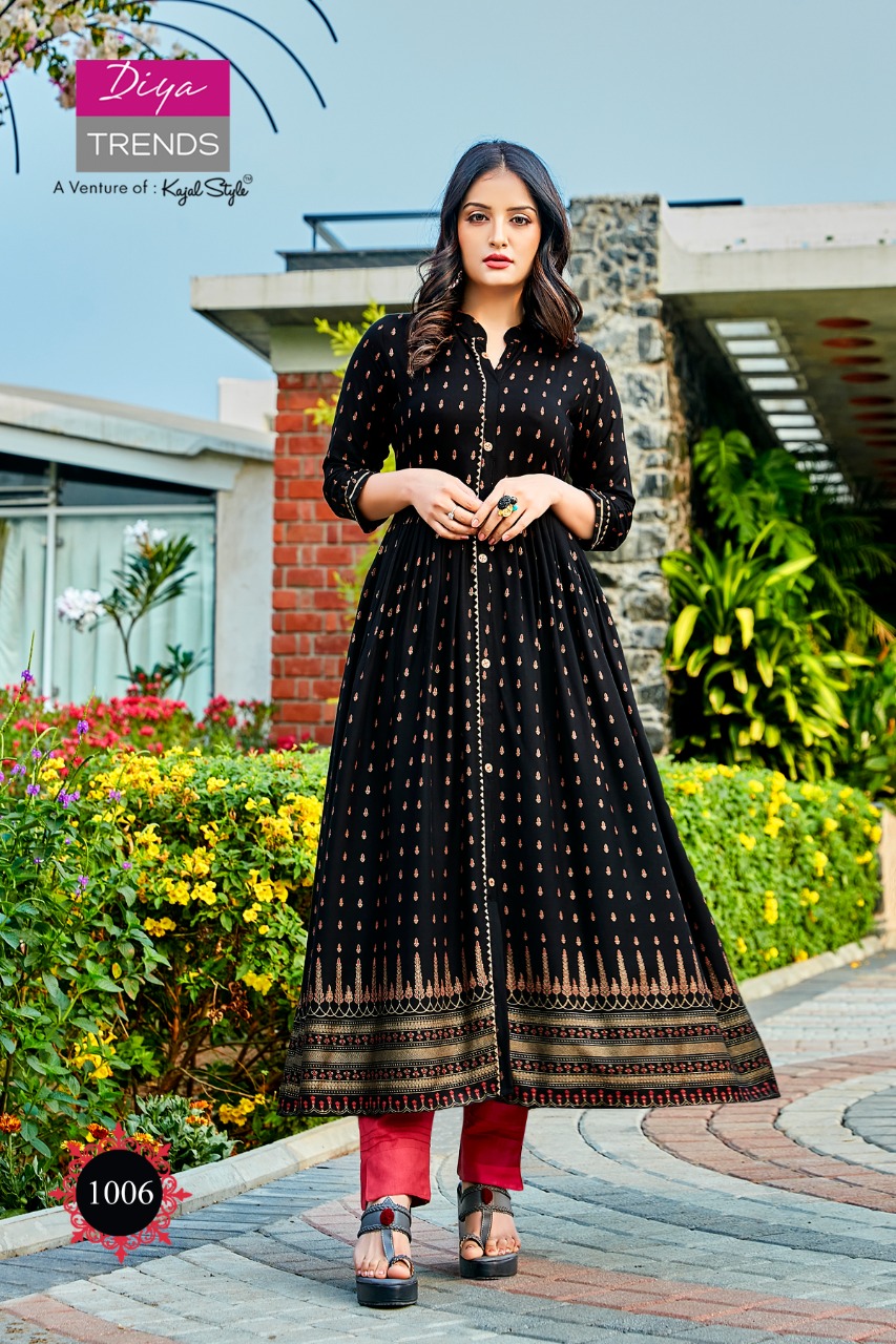 Diya Trends Presents Summer Beauty Vol 1 Printed Anarkali Kurtis Collection