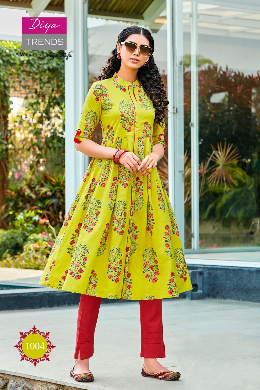 Diya Trends Presents Summer Beauty Vol 1 Printed Anarkali Kurtis Collection