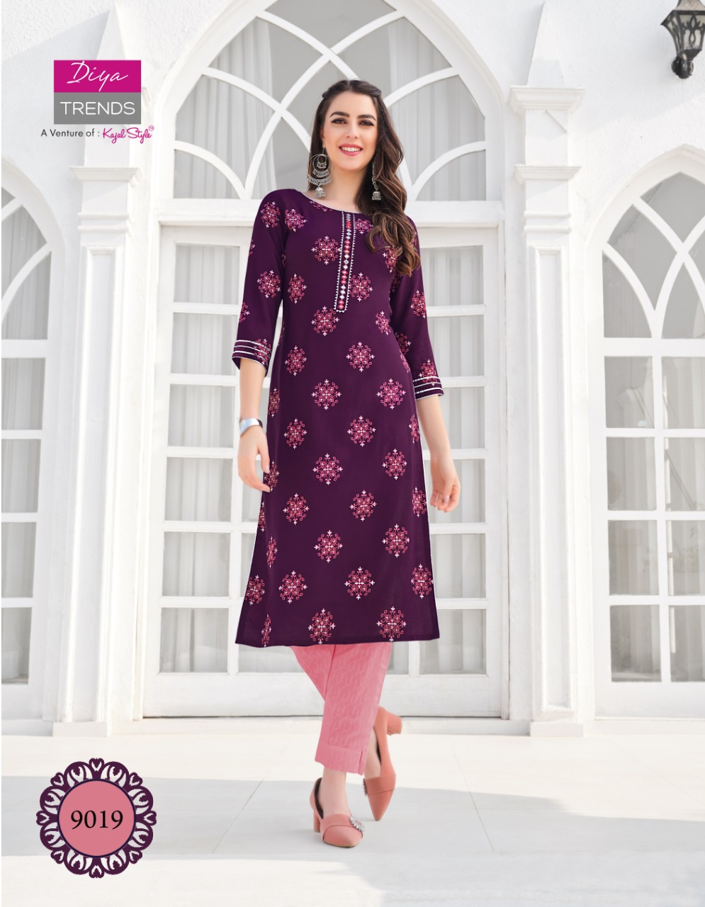 Diya Trends Presents Gardencity  Vol 9 Ethnic Wear Printed Designer Kurti