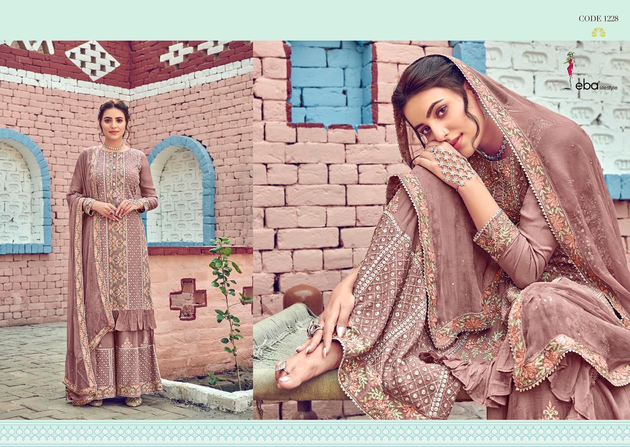 Eba Presents  Manjari Embroidery Designer Dress Material Collection