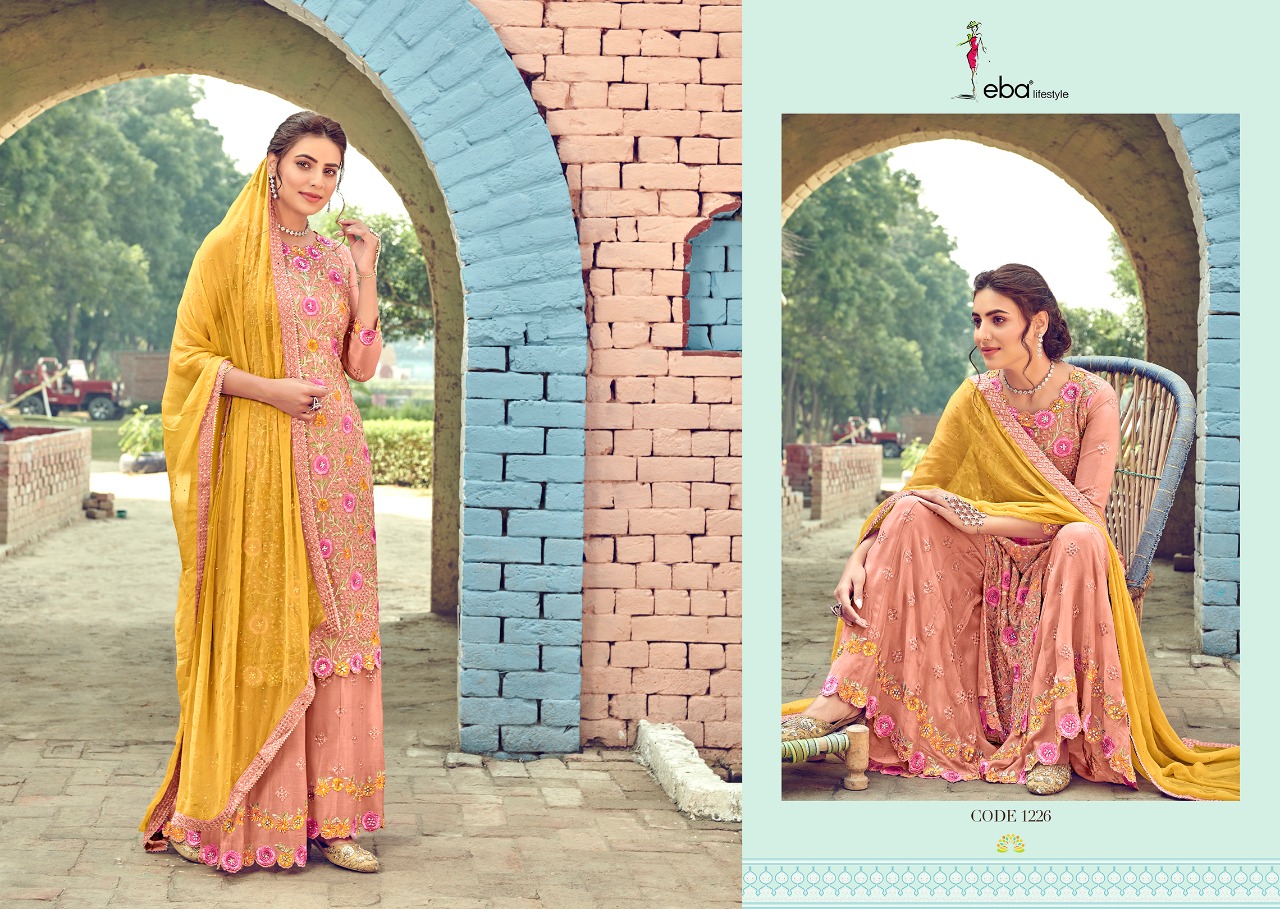 Eba Presents  Manjari Embroidery Designer Dress Material Collection