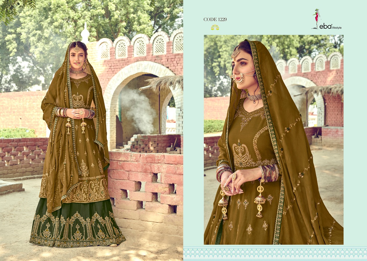 Eba Presents  Manjari Embroidery Designer Dress Material Collection