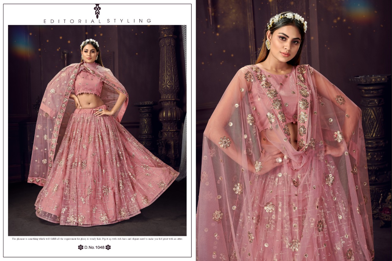 Fc New Launching   D-1048 Soft Net With Semi Stich Lehenga Wholesale Price