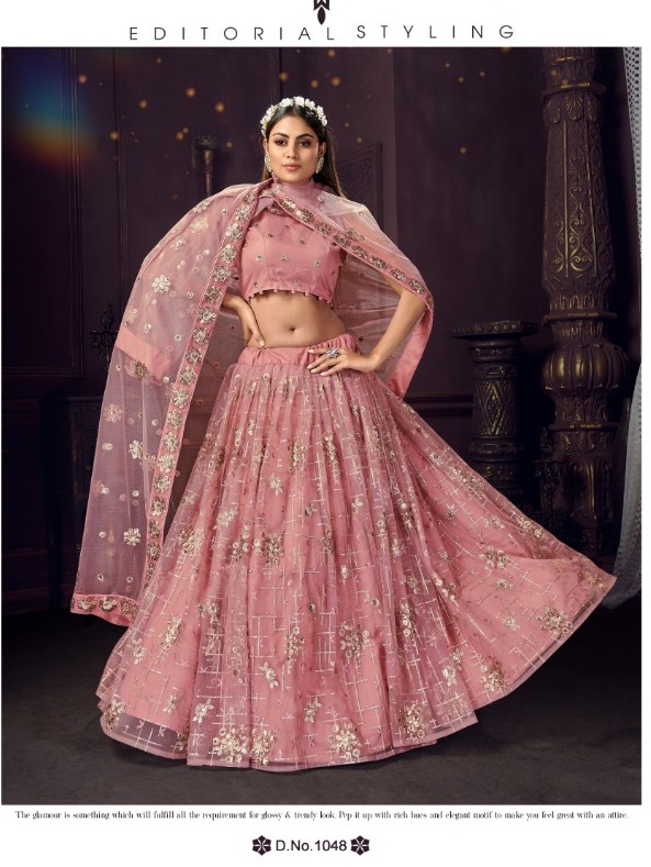 Fc New Launching   D-1048 Soft Net With Semi Stich Lehenga Wholesale Price
