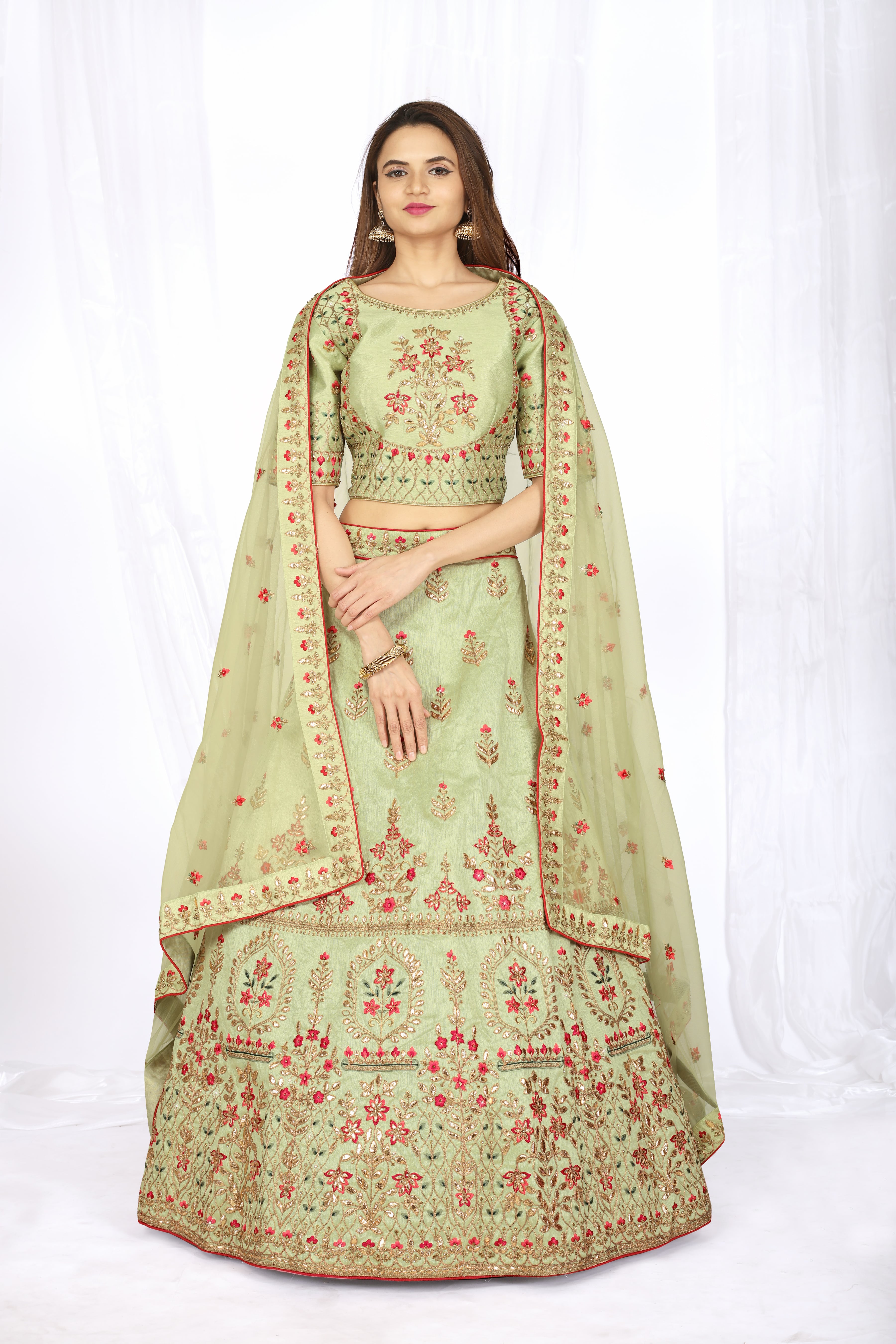 Fc Presents 5025- Light Green Lehenga Choli Buy Indian Stylish Collection