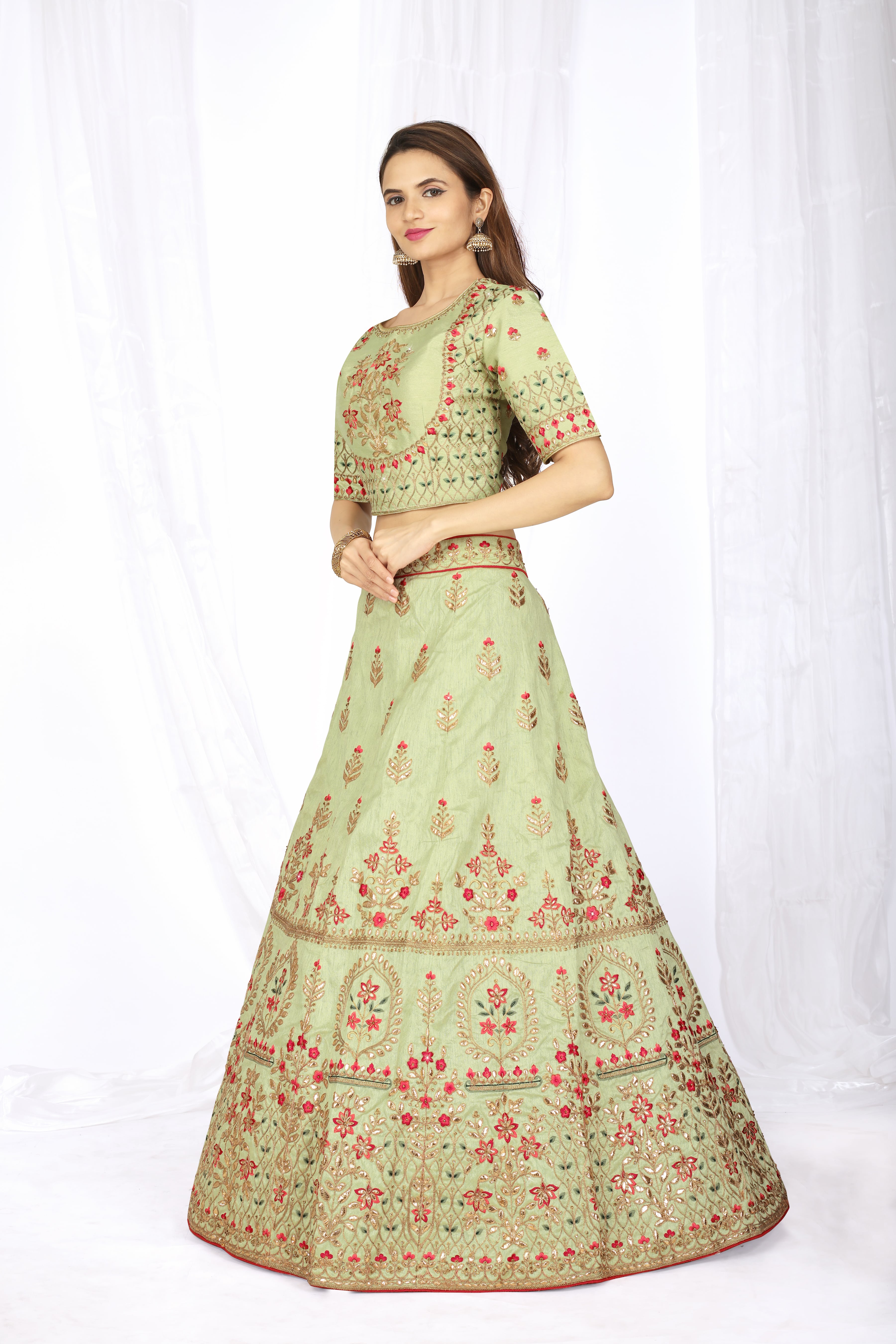 Fc Presents 5025- Light Green Lehenga Choli Buy Indian Stylish Collection