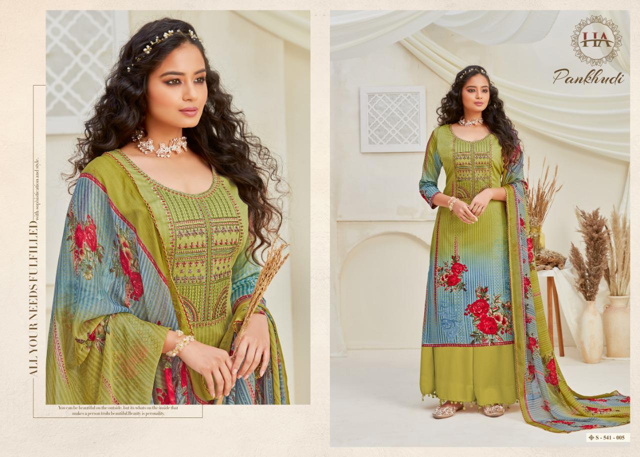 Harshit Launching Pankhudi  Designer Dress Material