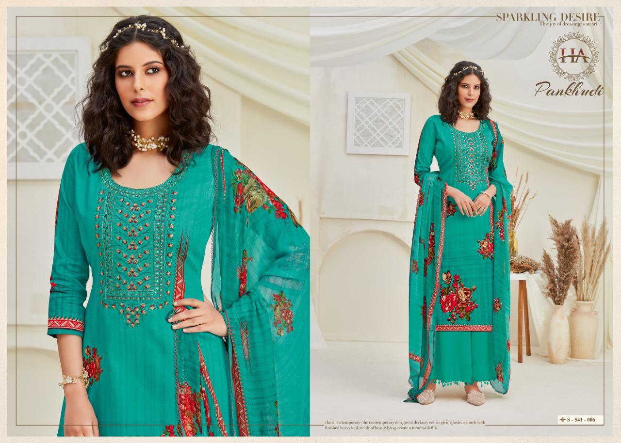 Harshit Launching Pankhudi  Designer Dress Material