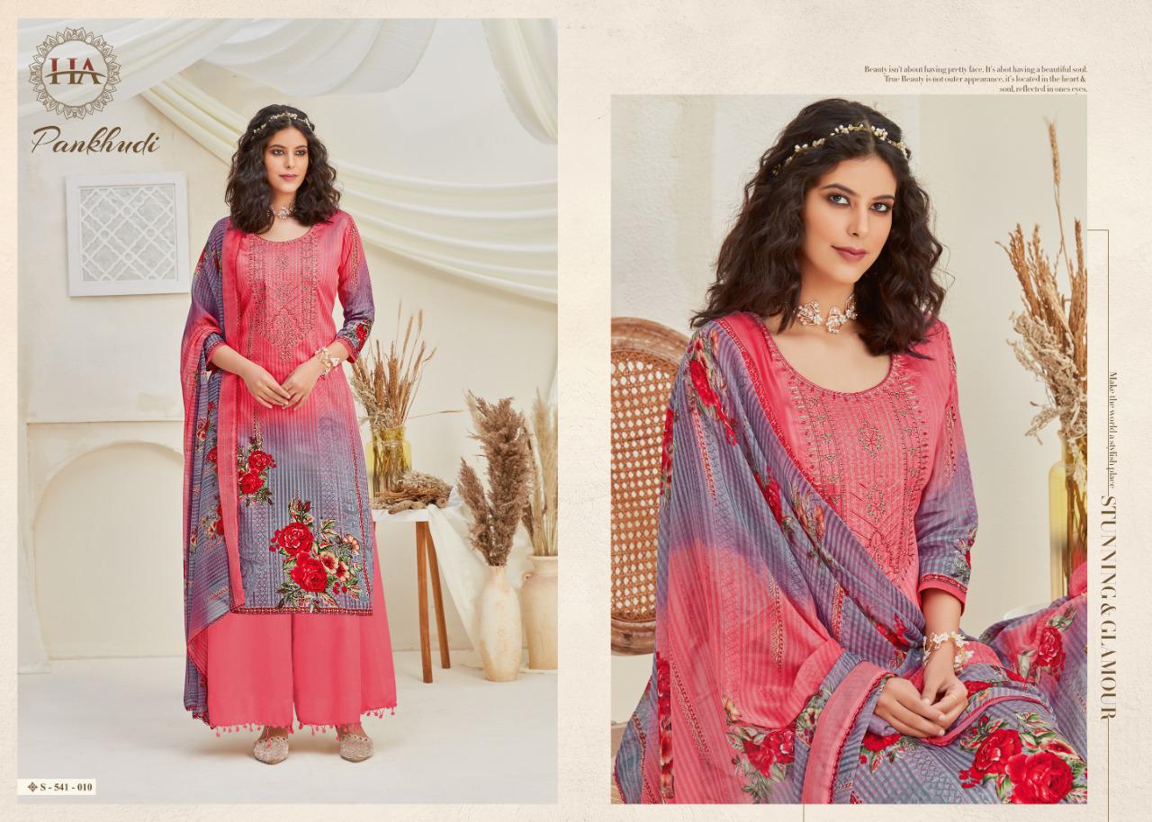 Harshit Launching Pankhudi  Designer Dress Material