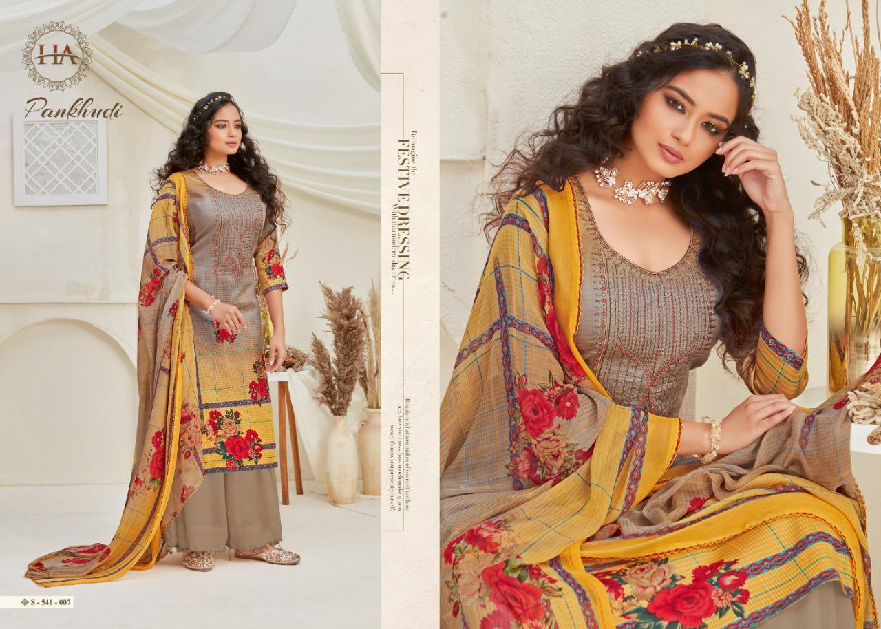 Harshit Launching Pankhudi  Designer Dress Material