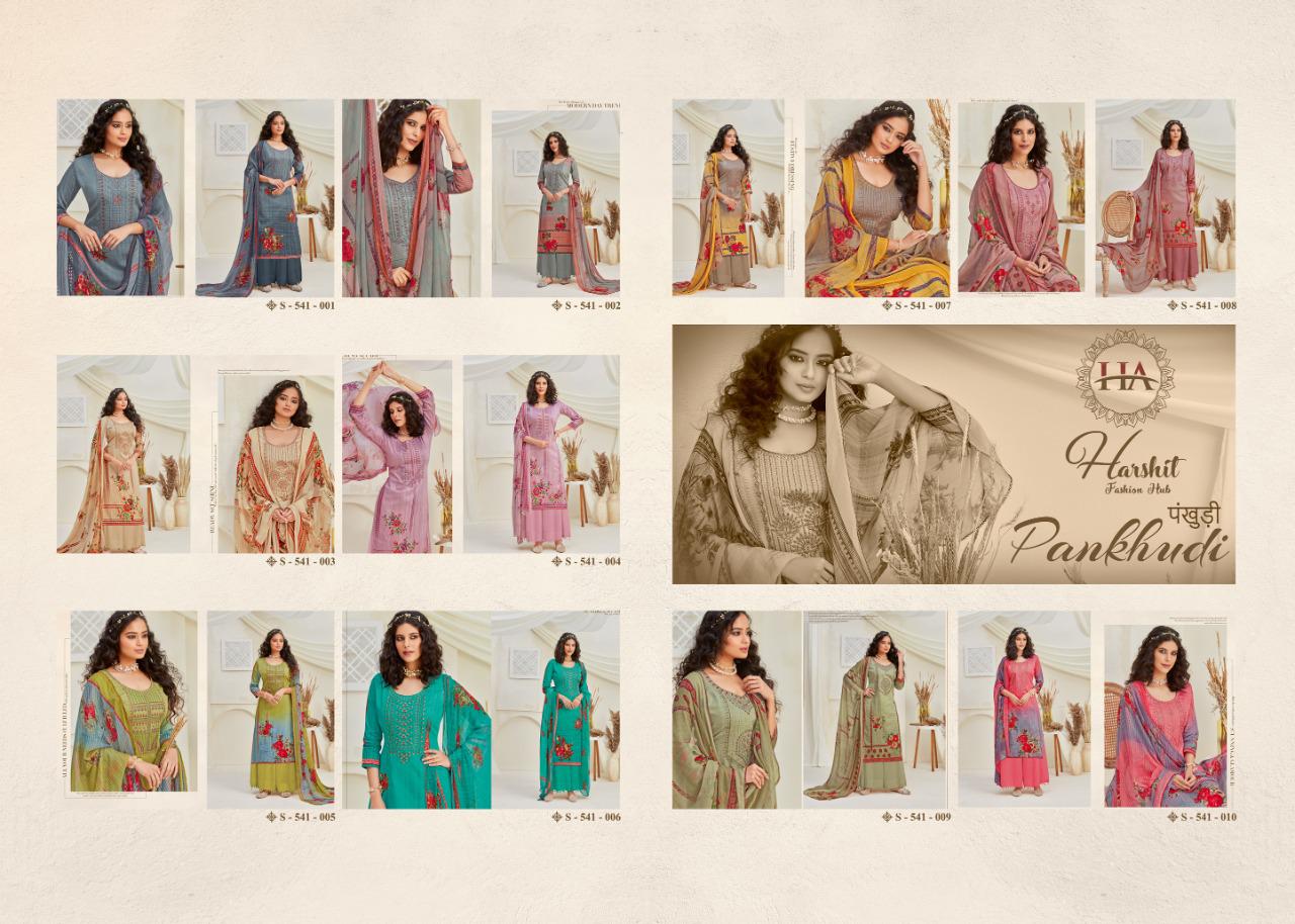 Harshit Launching Pankhudi  Designer Dress Material