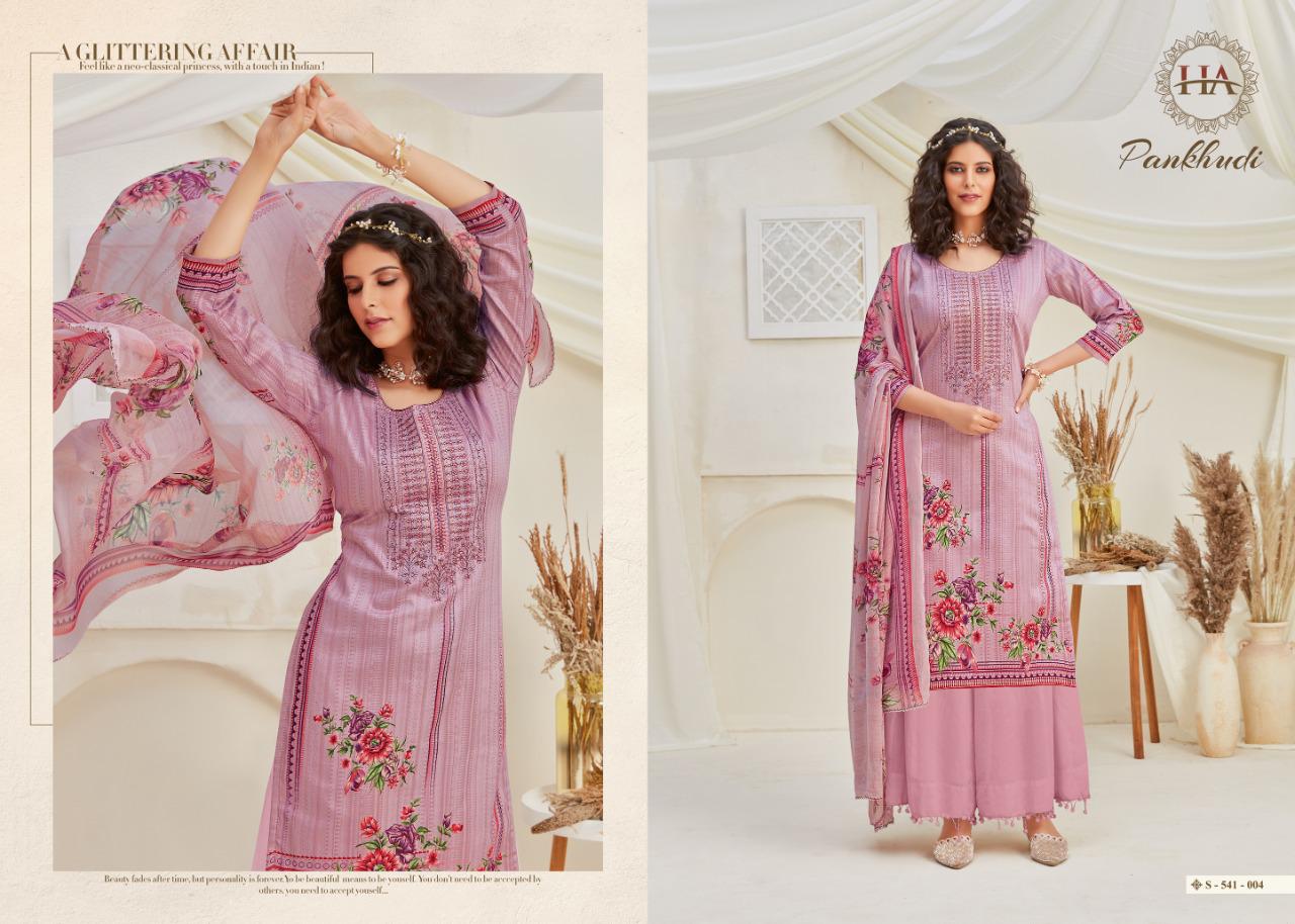 Harshit Launching Pankhudi  Designer Dress Material
