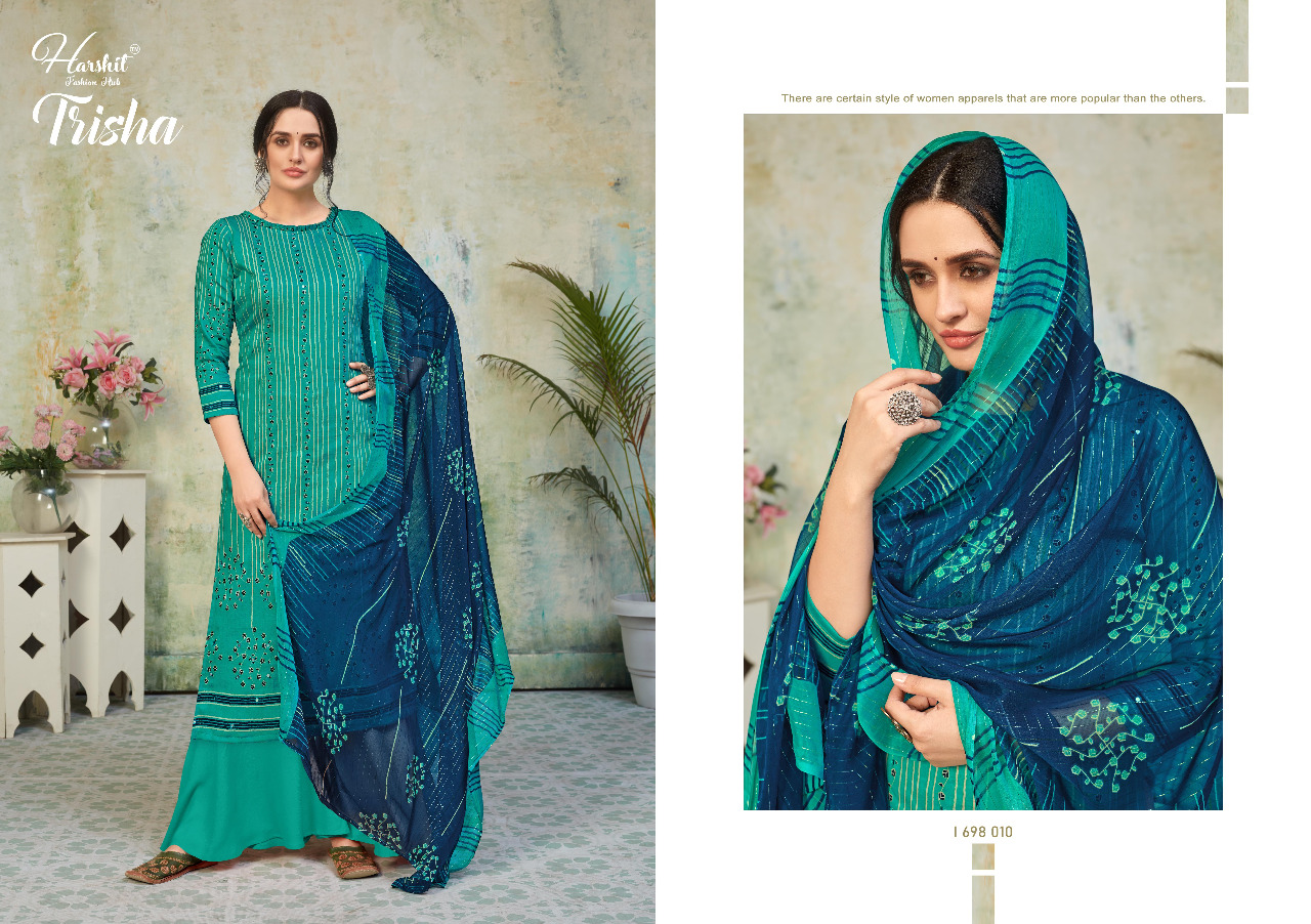 Harshit  Presents  Trisha Pure Cotton Dress Material Online Shopping
