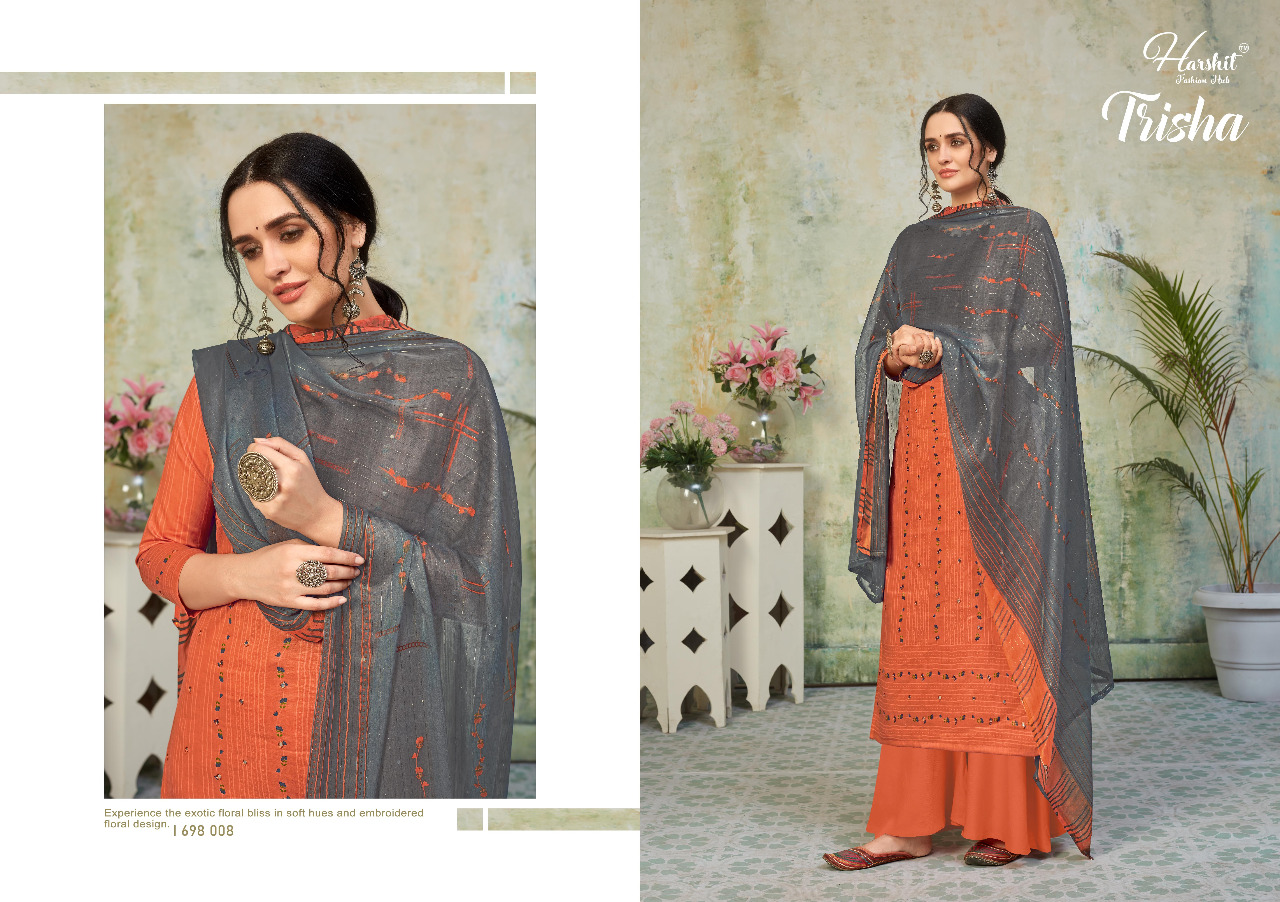 Harshit  Presents  Trisha Pure Cotton Dress Material Online Shopping