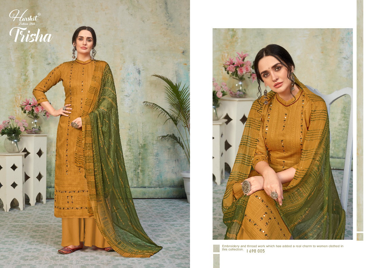 Harshit  Presents  Trisha Pure Cotton Dress Material Online Shopping